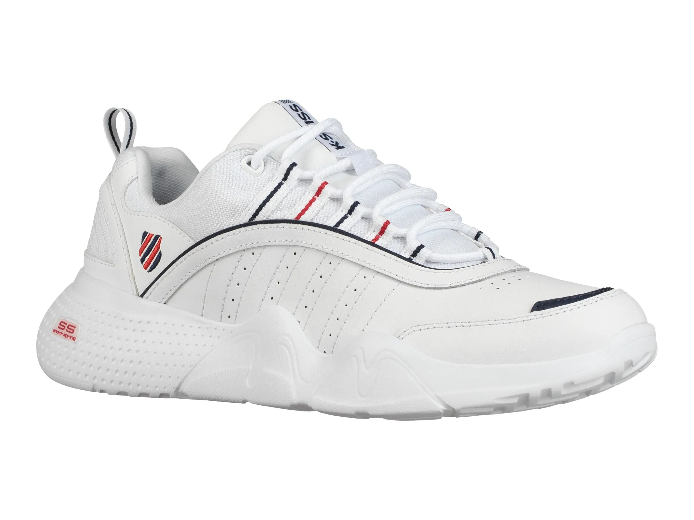 06398-159-M | MENS CR-CASTLE | WHITE/NAVY/RIBBON RED