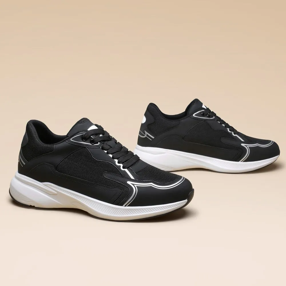 7 CM / 2.76 Inches CMR CHAMARIPA Stylish Black Sneakers for Men