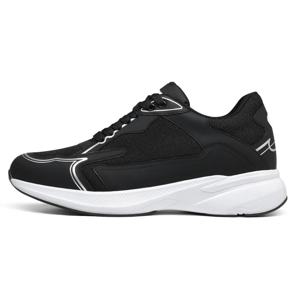 7 CM / 2.76 Inches CMR CHAMARIPA Stylish Black Sneakers for Men