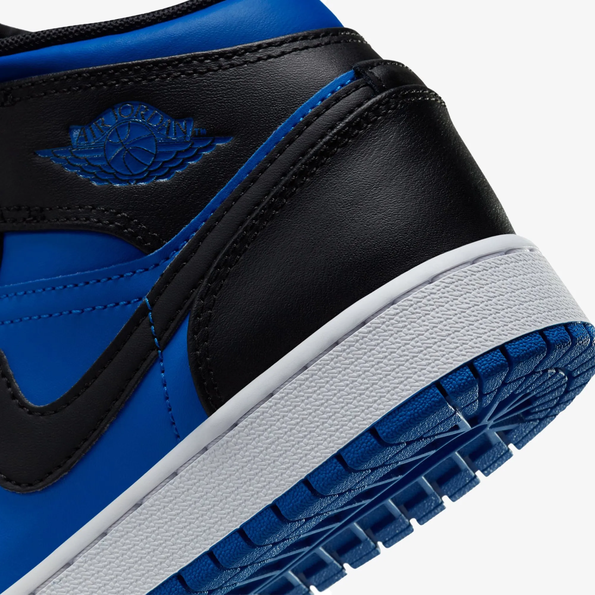 AIR JORDAN 1 MID 'BLACK/ROYAL BLUE-BLACK-WHITE' (GS)