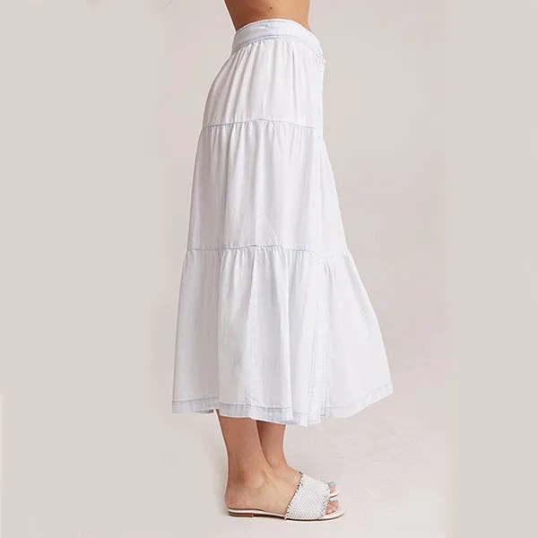 Bella Dahl - Button Tiered Skirt in Sweet Rose