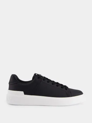 Black and White B-Court Leather Sneakers