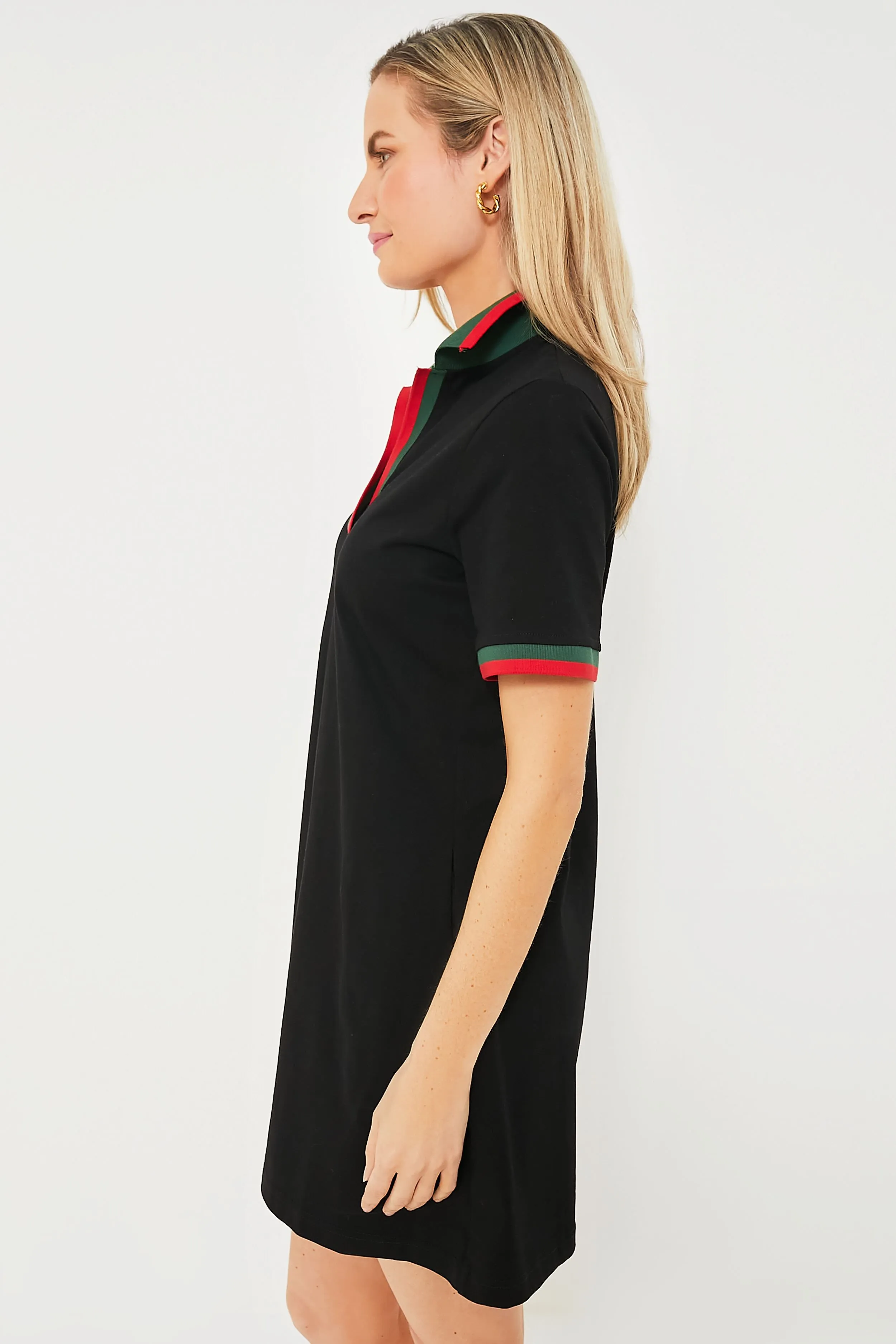 Black Hutton Polo Dress