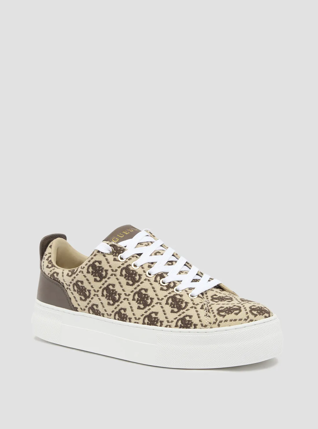 Brown Logo Gianele Low Top Sneakers