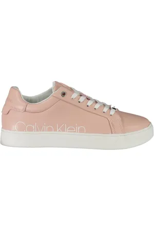 Calvin Klein Pink Leather Women Sneaker