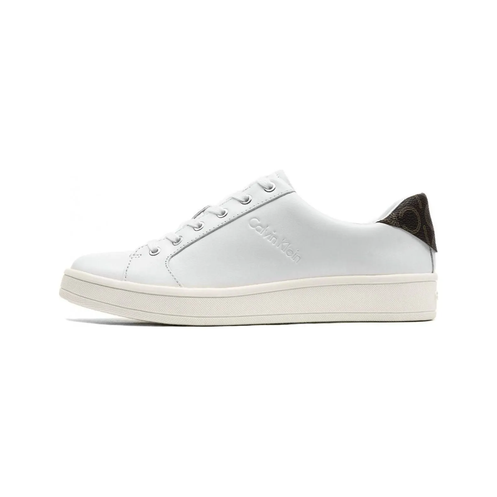 Calvin Klein Women's Sonia Low Top Lace Up Sneakers - White