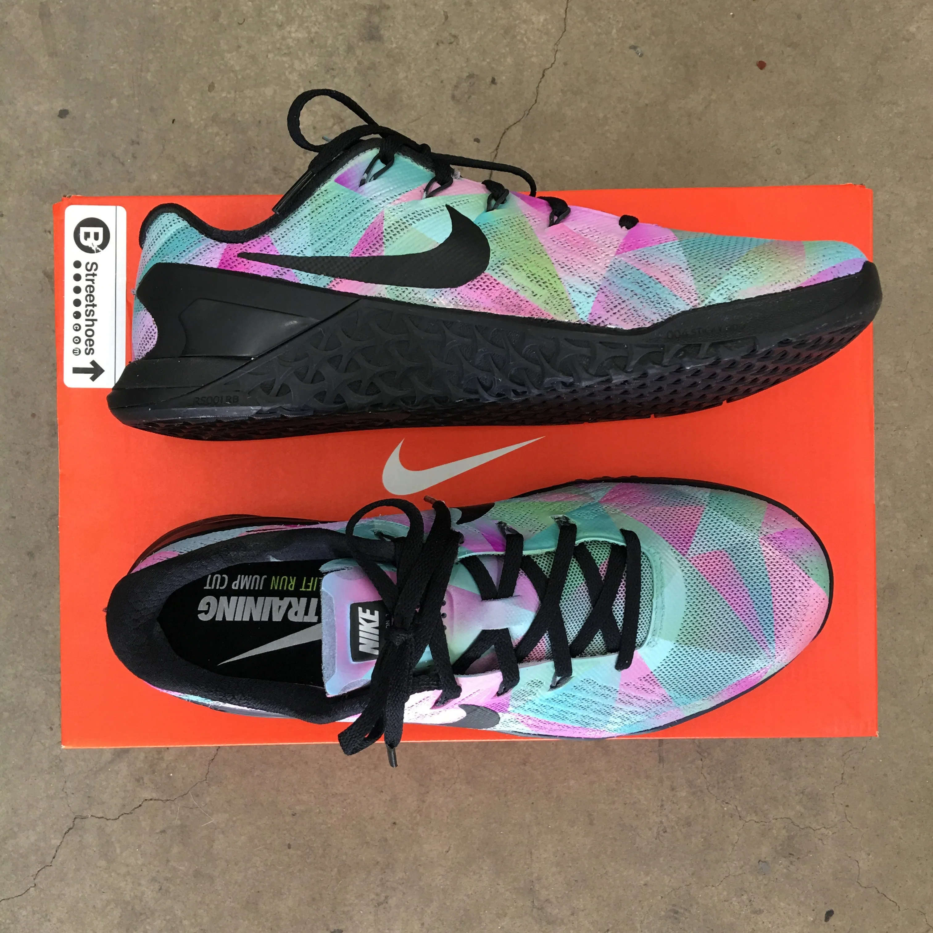 Custom Painted Pastel Prism Nike Metcon 4 Trainers