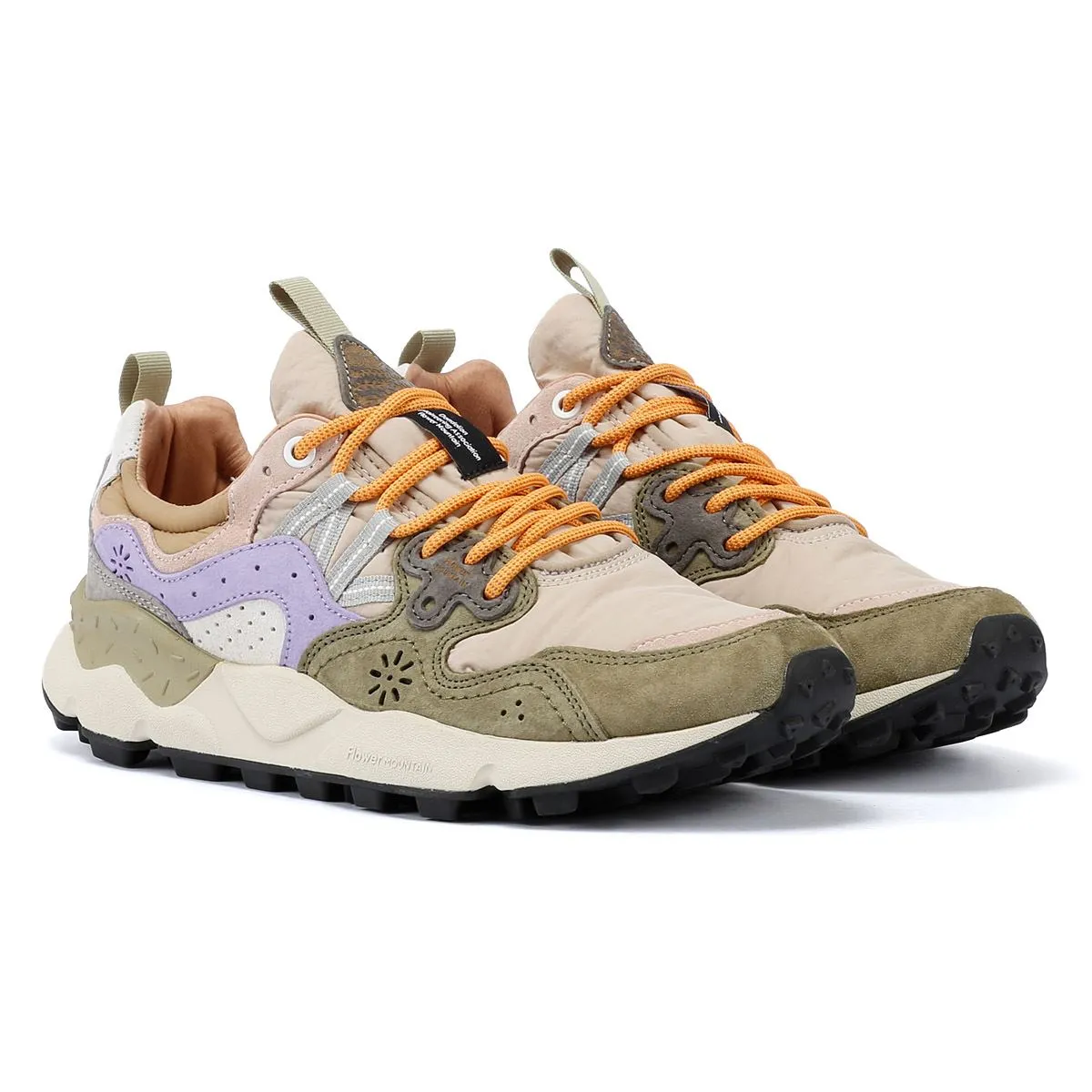 Flower Mountain Yamano 3 Suede Militare/Taupe/Violet Trainers