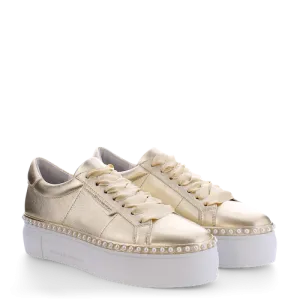 Gold Nano Pearl Platform Sneakers