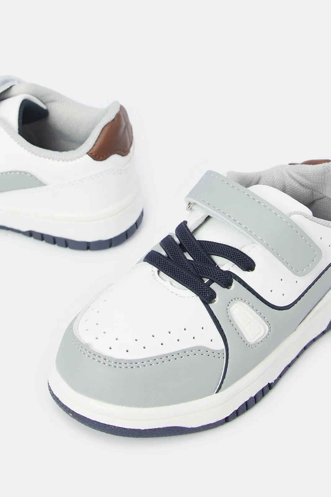 Infant Boys Grey Multipiece Sneakers