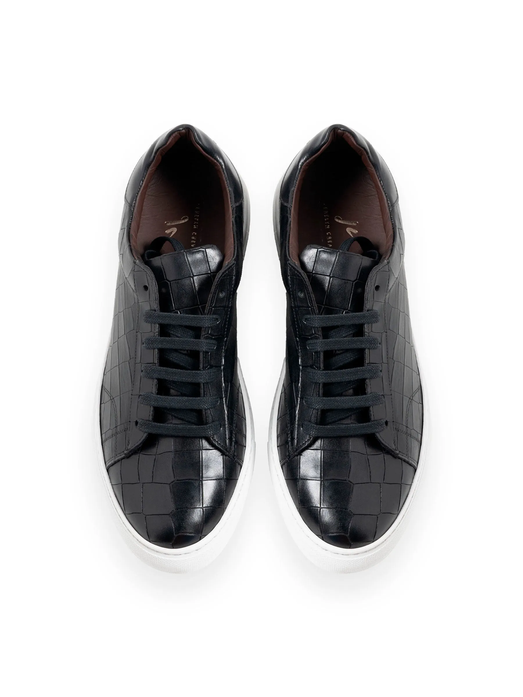 LENDL Black Elegance Italian Leather Sneakers by Jerelyn Creado