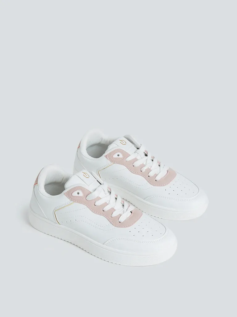 LUNA BLU White Colour-Blocked Sneakers