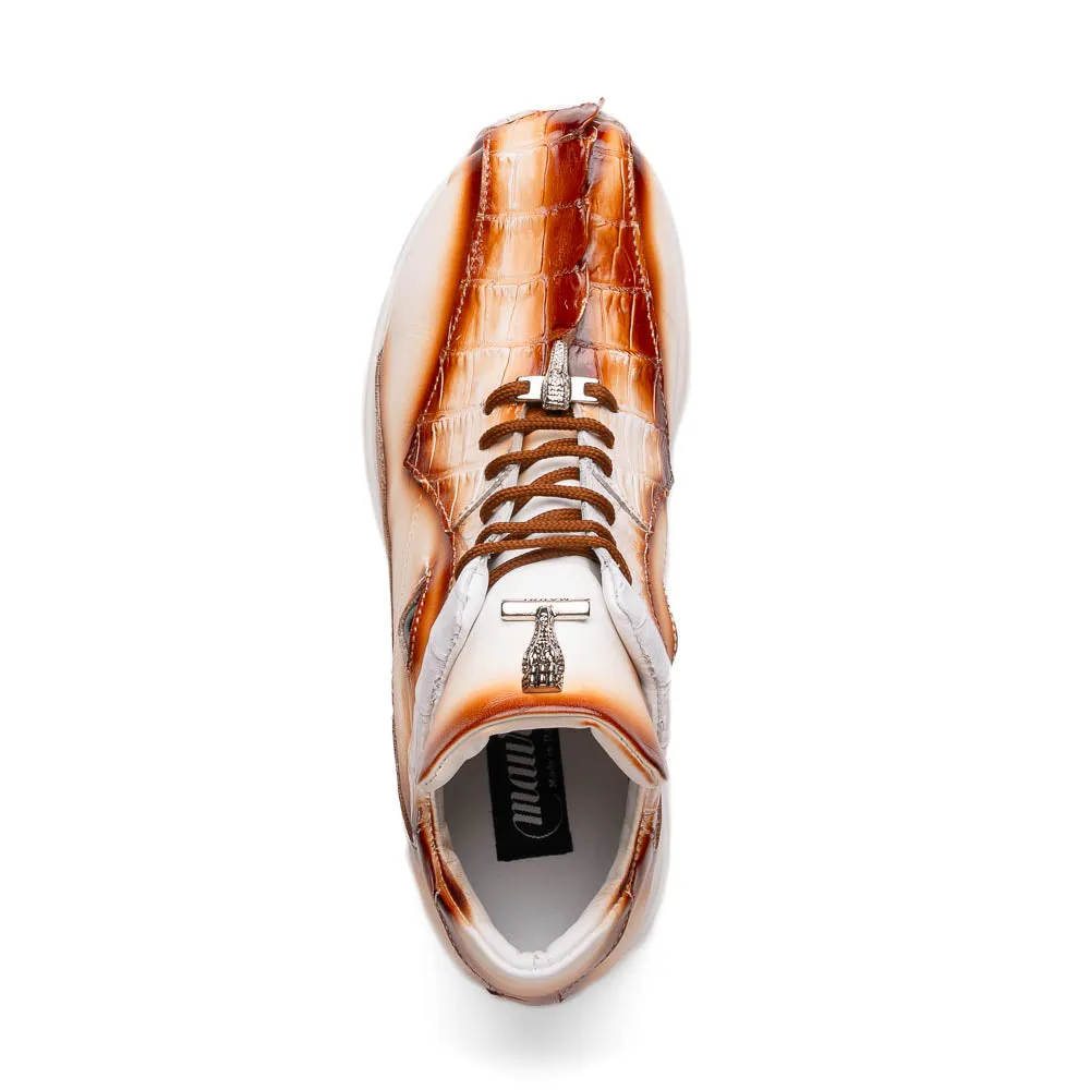 Mauri 8596/4 White / Dirty Cognac Hazard Hornback & Nappa Sneaker