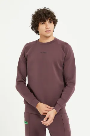 Men Burgundy Soft Touch Sweatshirt