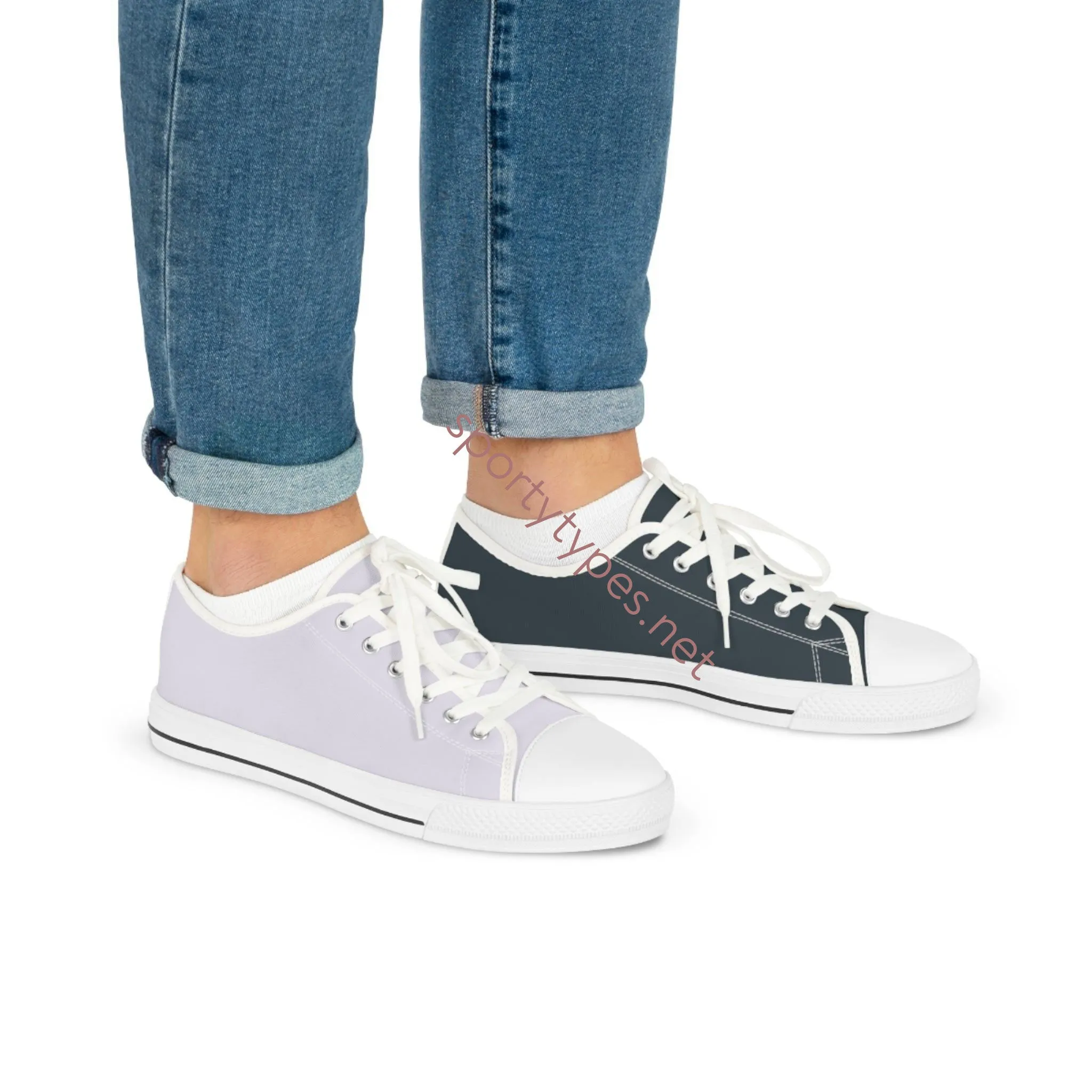 Men's Lavender & Charcoal Low Top Sneakers