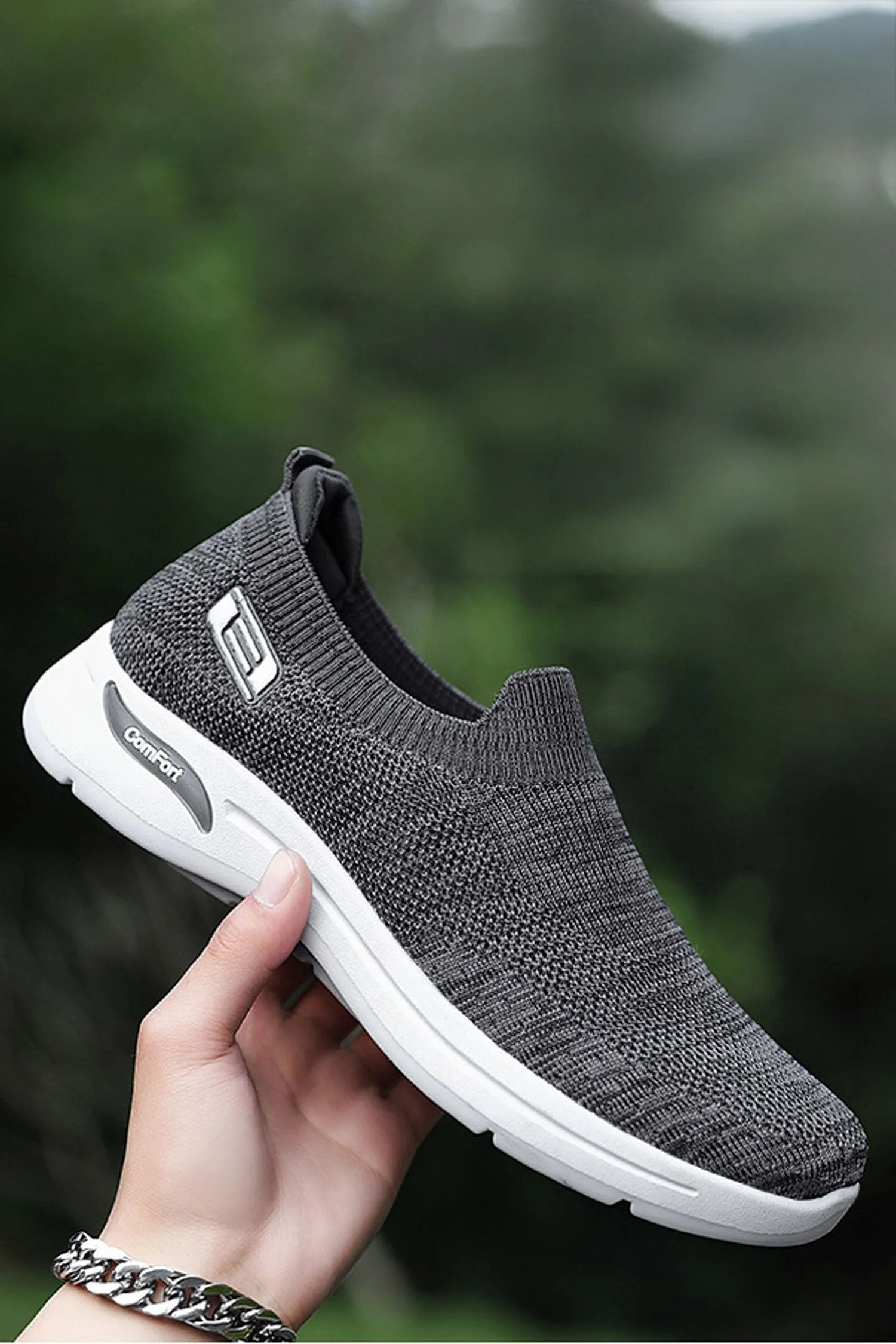 Men's Premium Mesh Upper Slip-On Sneakers