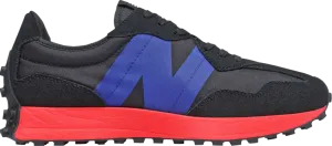 New Balance 327 'Black Energy Red' sneakers, black