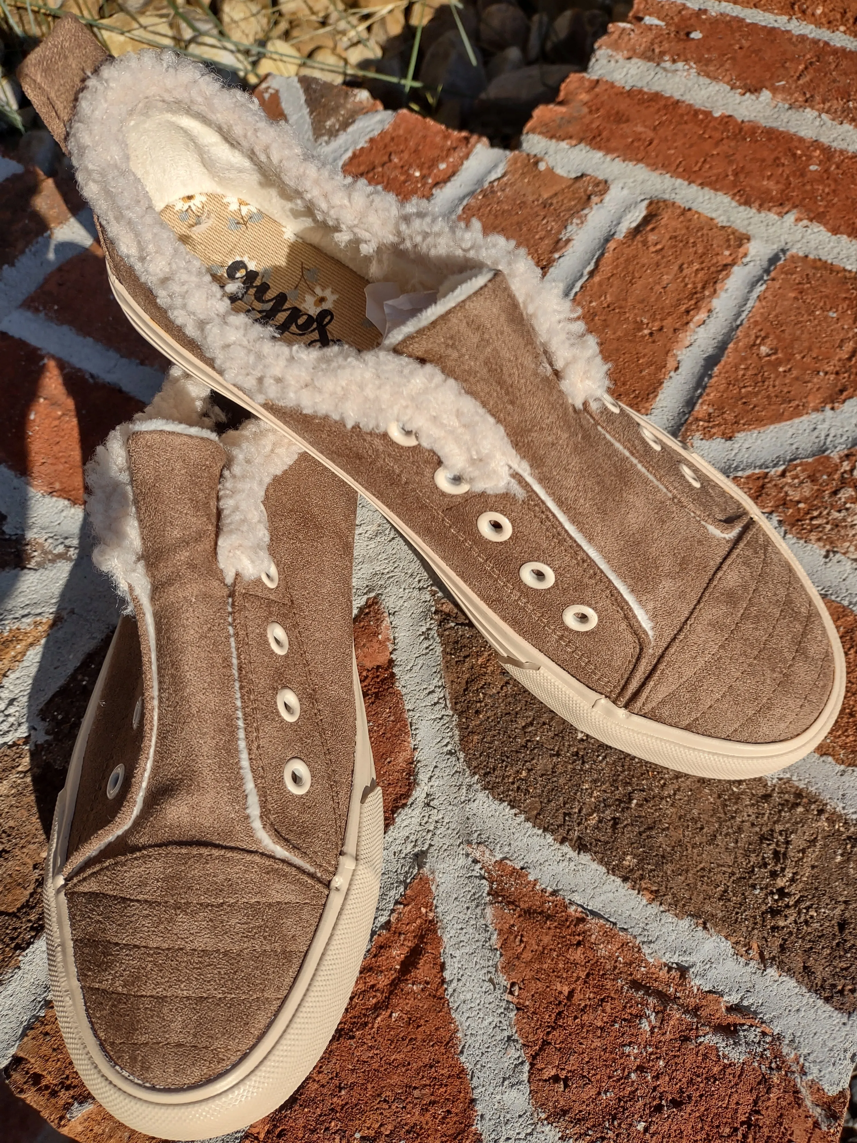 No Lace Suede Sneaker with Sherpa Lining | Gypsy Jazz Snowflake