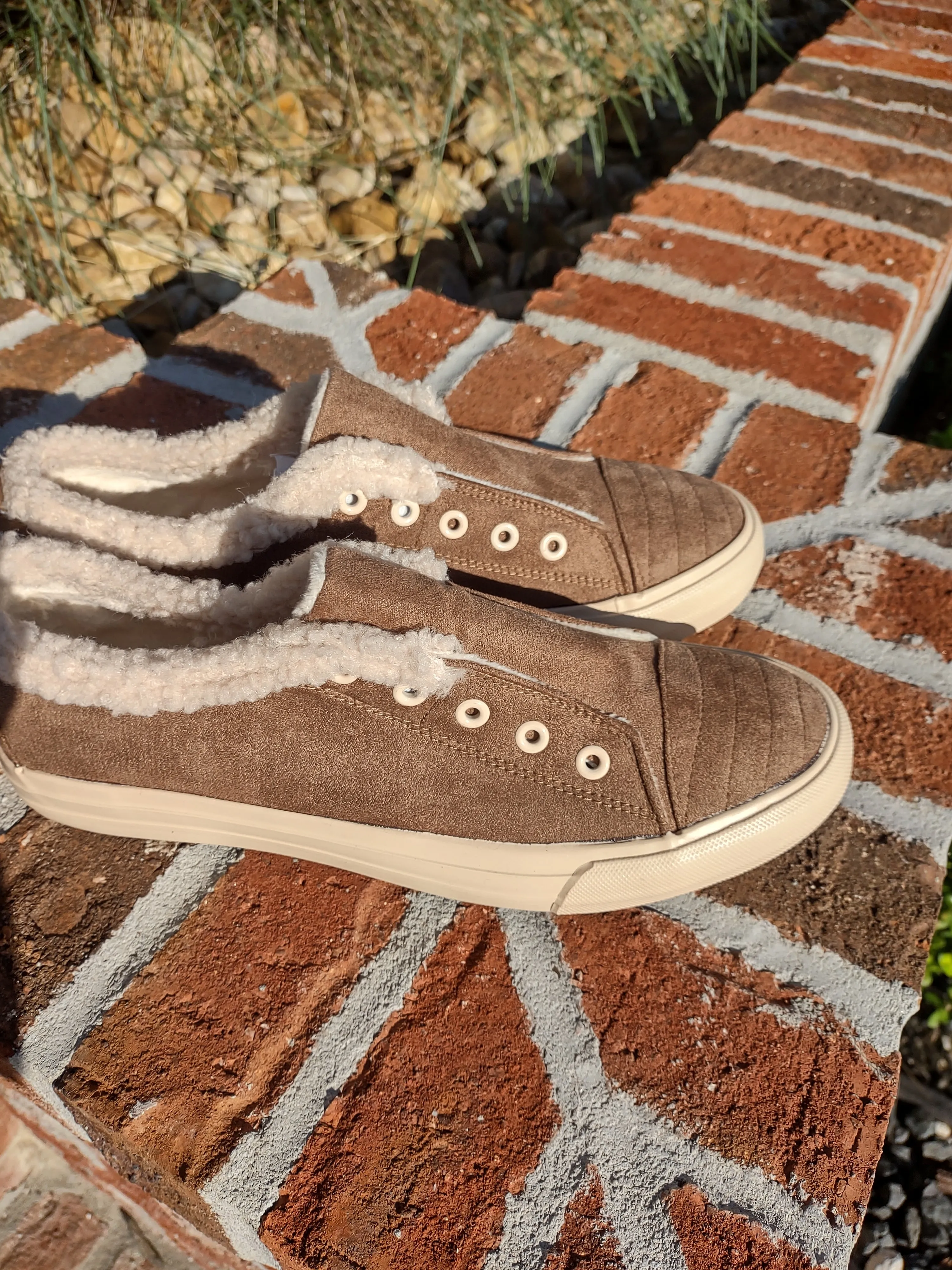 No Lace Suede Sneaker with Sherpa Lining | Gypsy Jazz Snowflake