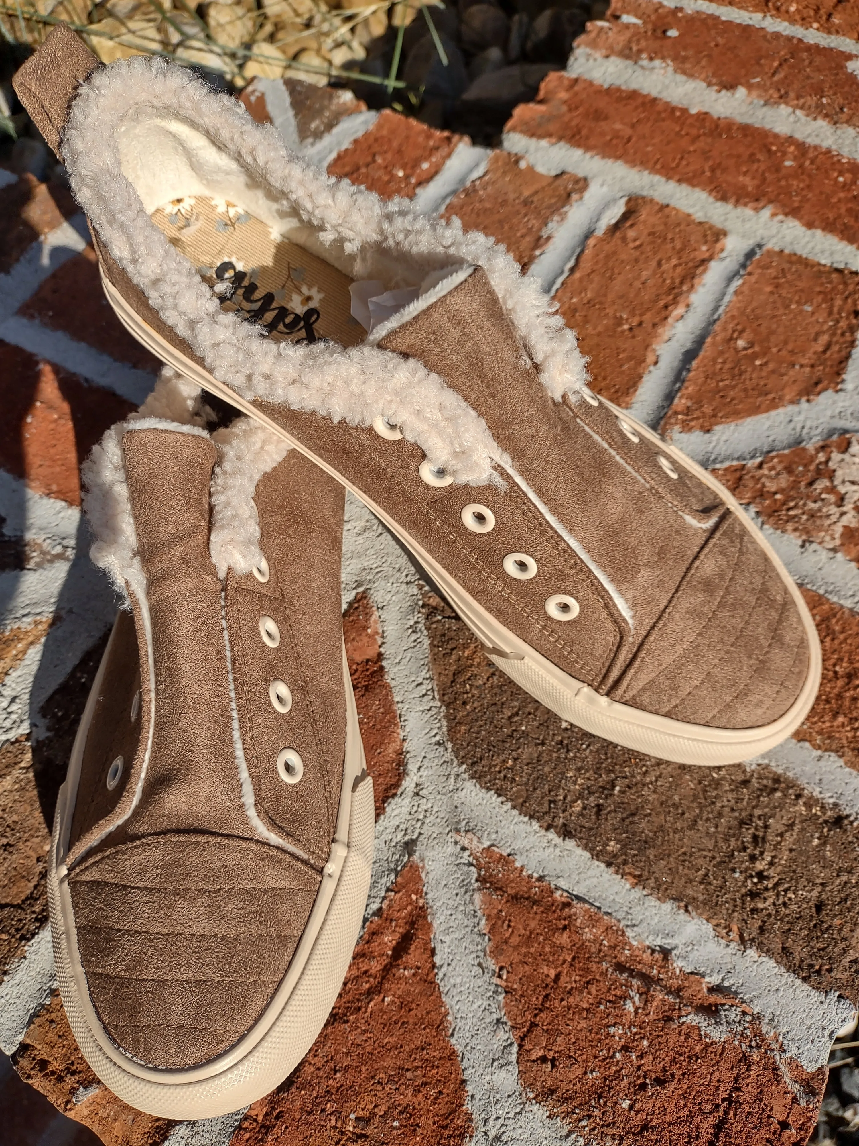 No Lace Suede Sneaker with Sherpa Lining | Gypsy Jazz Snowflake