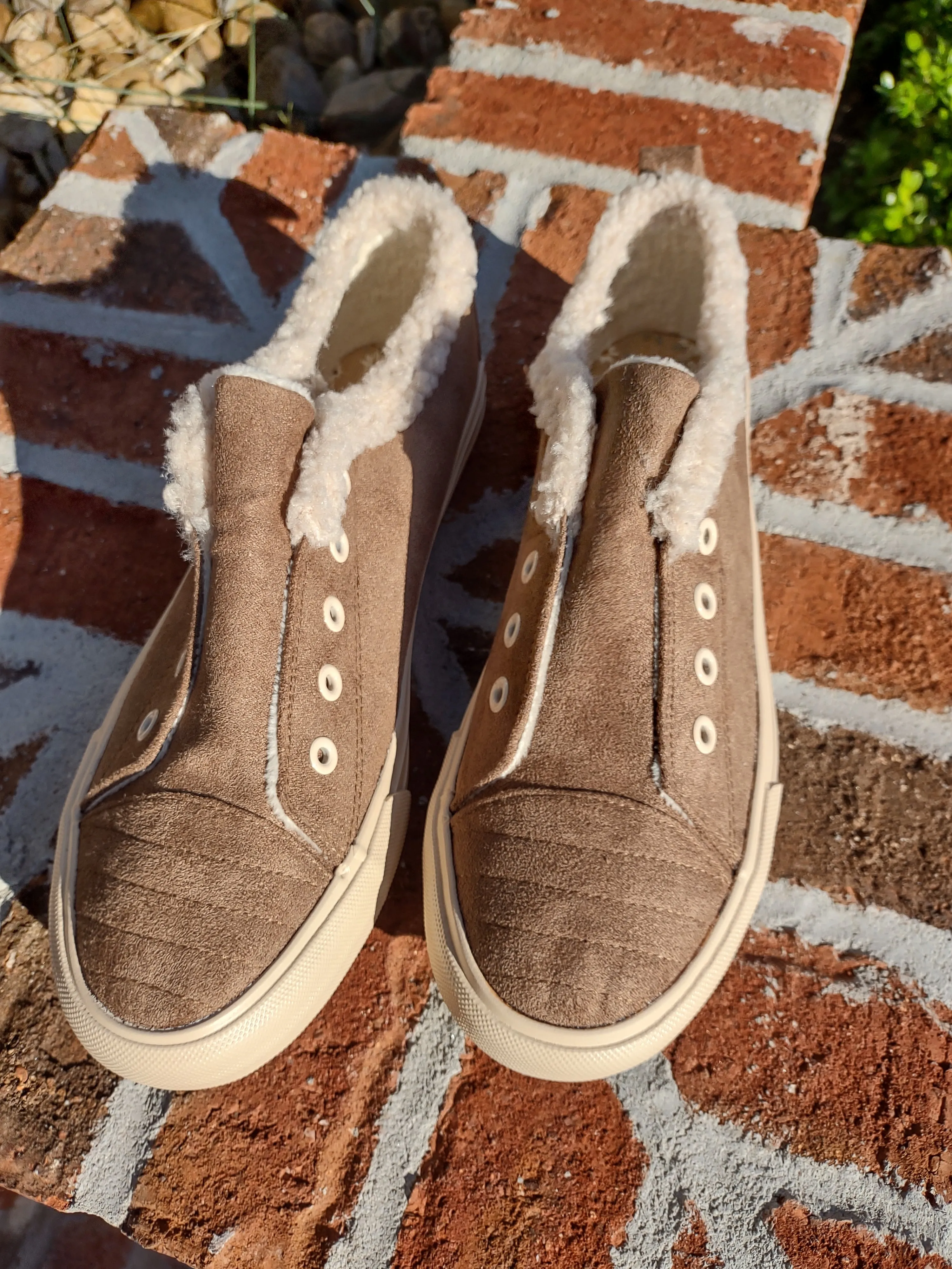 No Lace Suede Sneaker with Sherpa Lining | Gypsy Jazz Snowflake