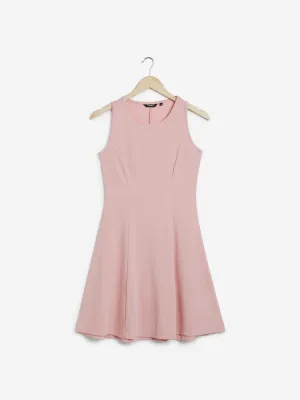 Nuon Pink Corduroy Textured Midi Dress