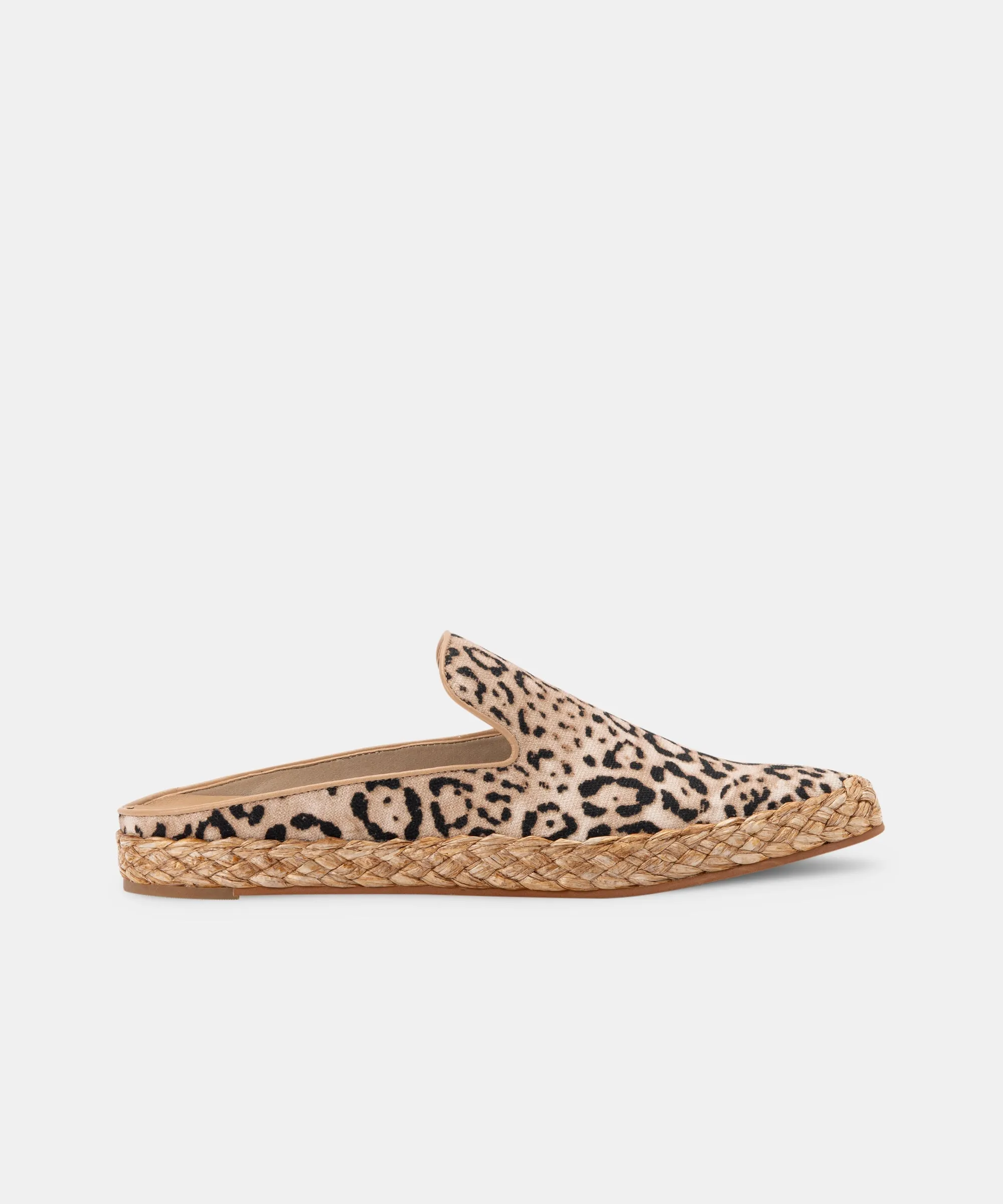 ODIS FLATS BEIGE LEOPARD CANVAS re:vita