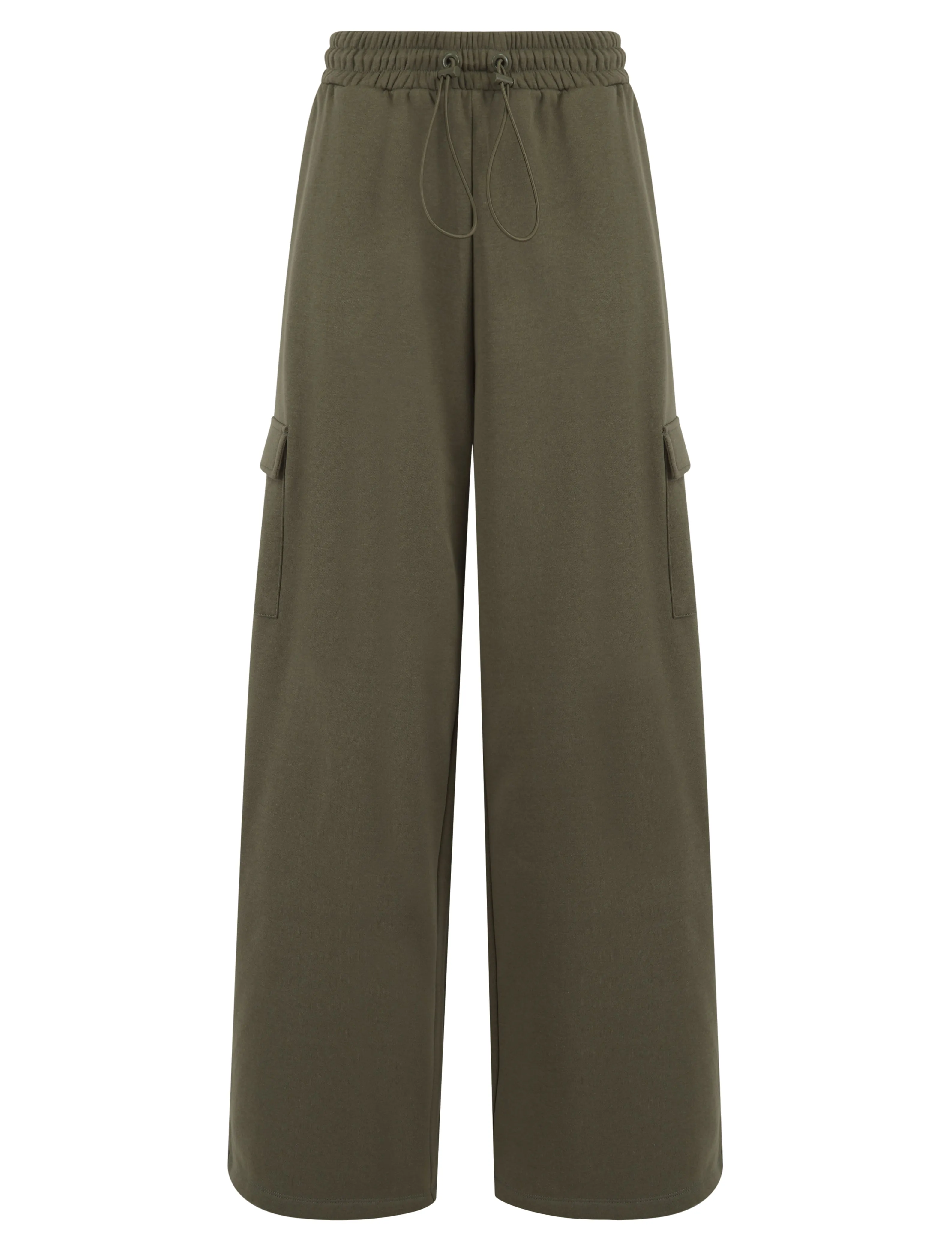 OLIVE WIDE LEG COMBAT STYLE JOGGER