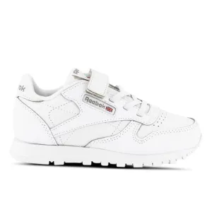 Reebok Classic Leather Kids White/Carbon/Vector Blue Unisex Size 12