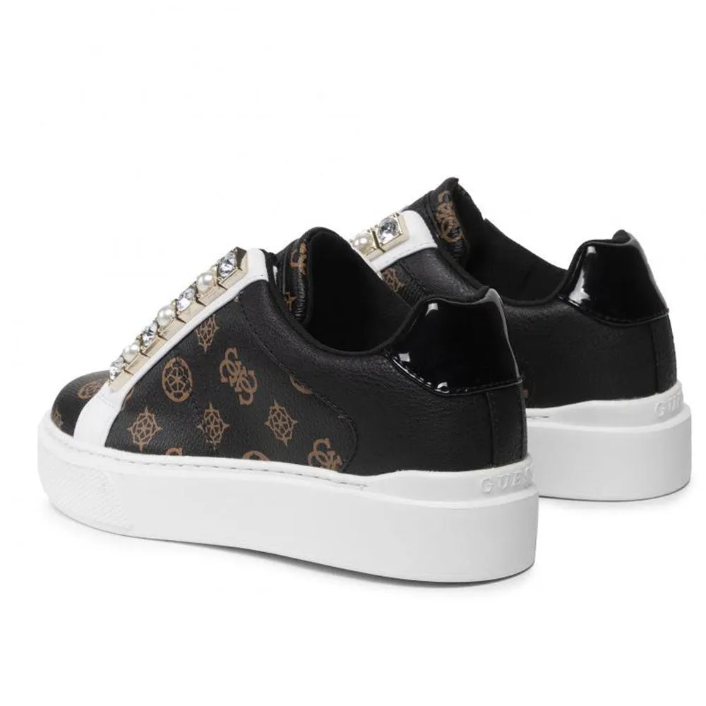 Scarpe Donna GUESS Sneakers Linea Haya Colore Nero - Marrone