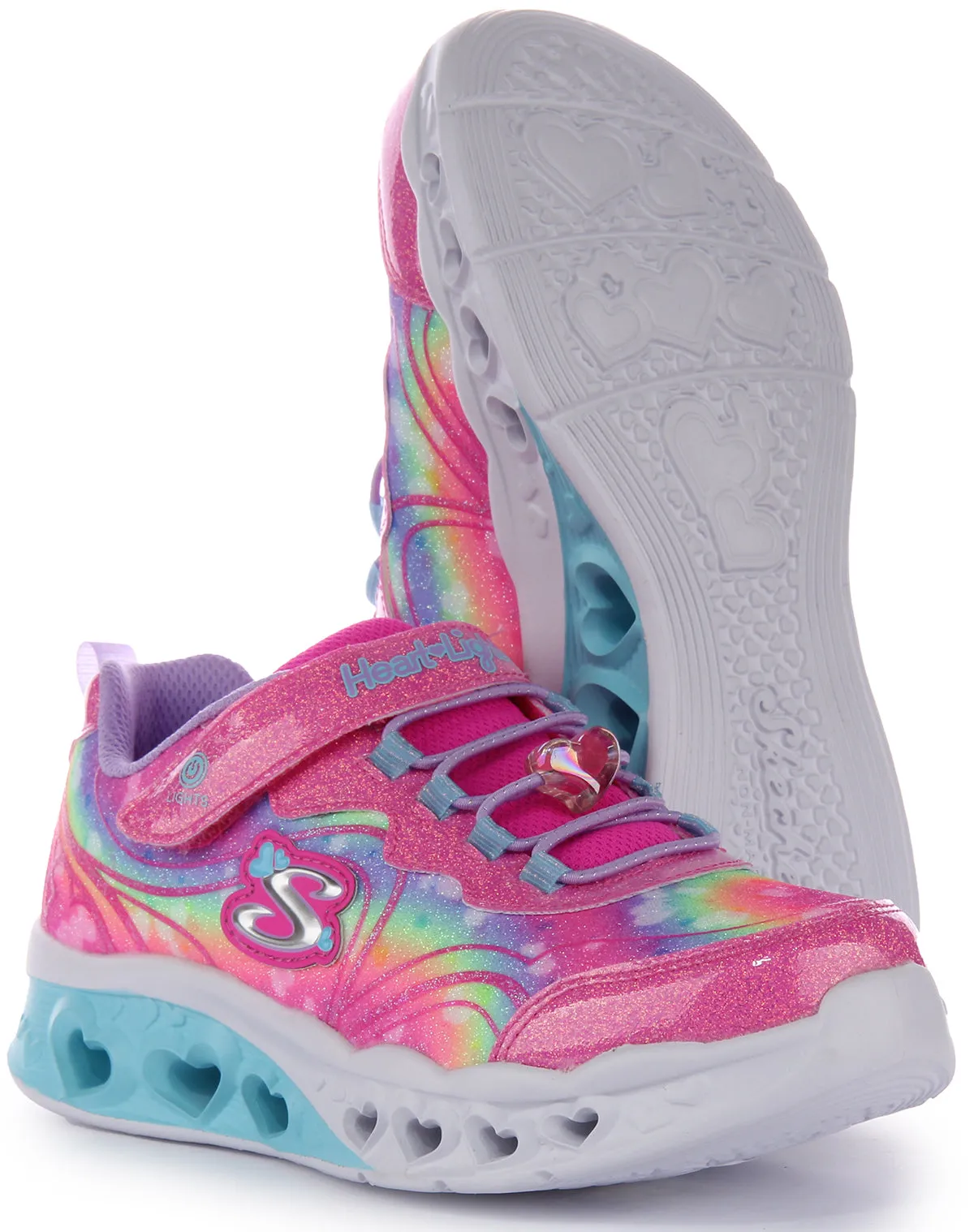 Skechers Flutter Heart In Pinkmulti For Kids