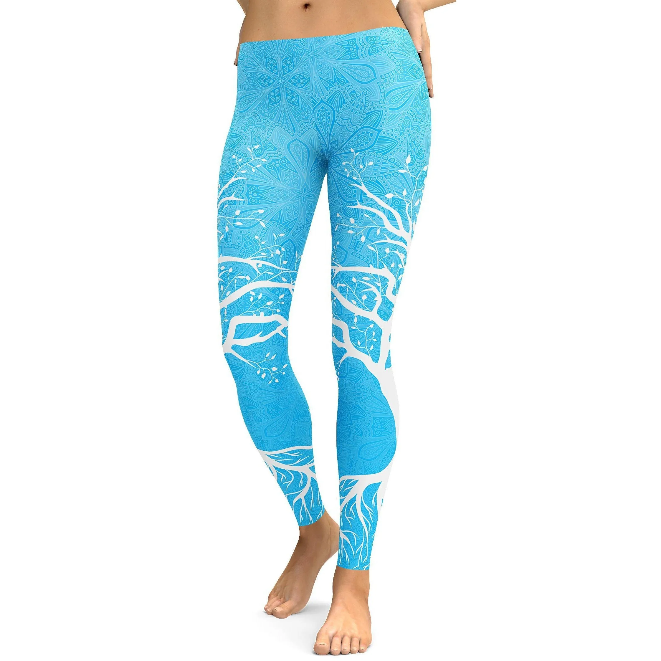 Sky Blue Tree of Life Leggings