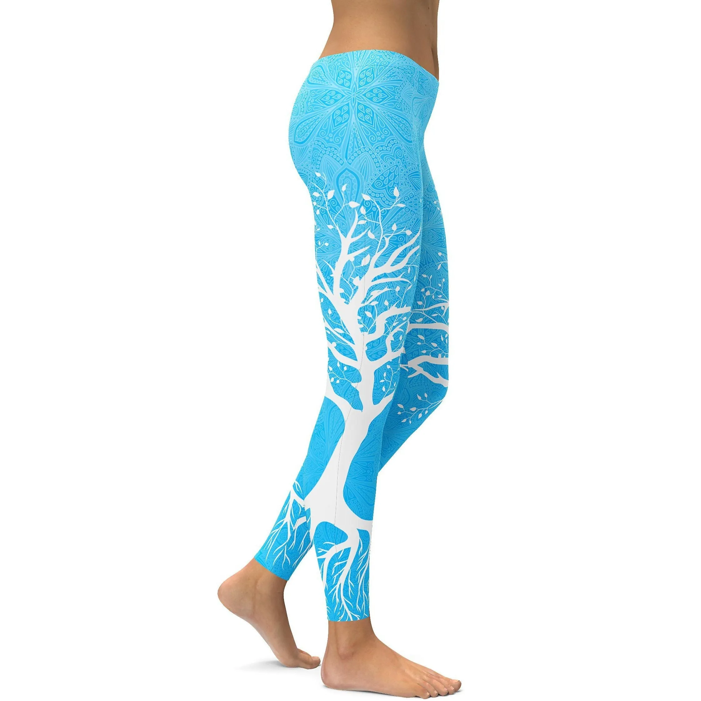 Sky Blue Tree of Life Leggings