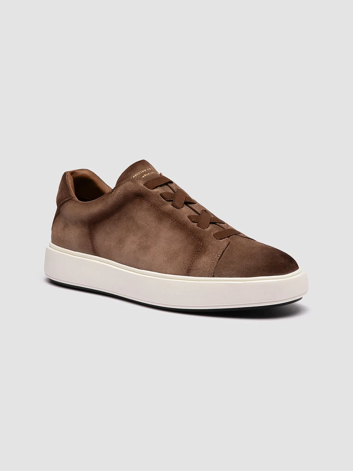 SLOUCH 001 - Brown Suede Low Top Sneakers