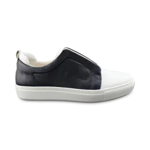 Sneakers in pelle bianco/blu