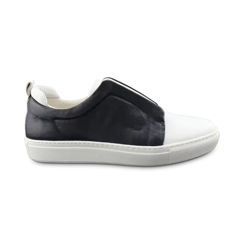 Sneakers in pelle bianco/blu