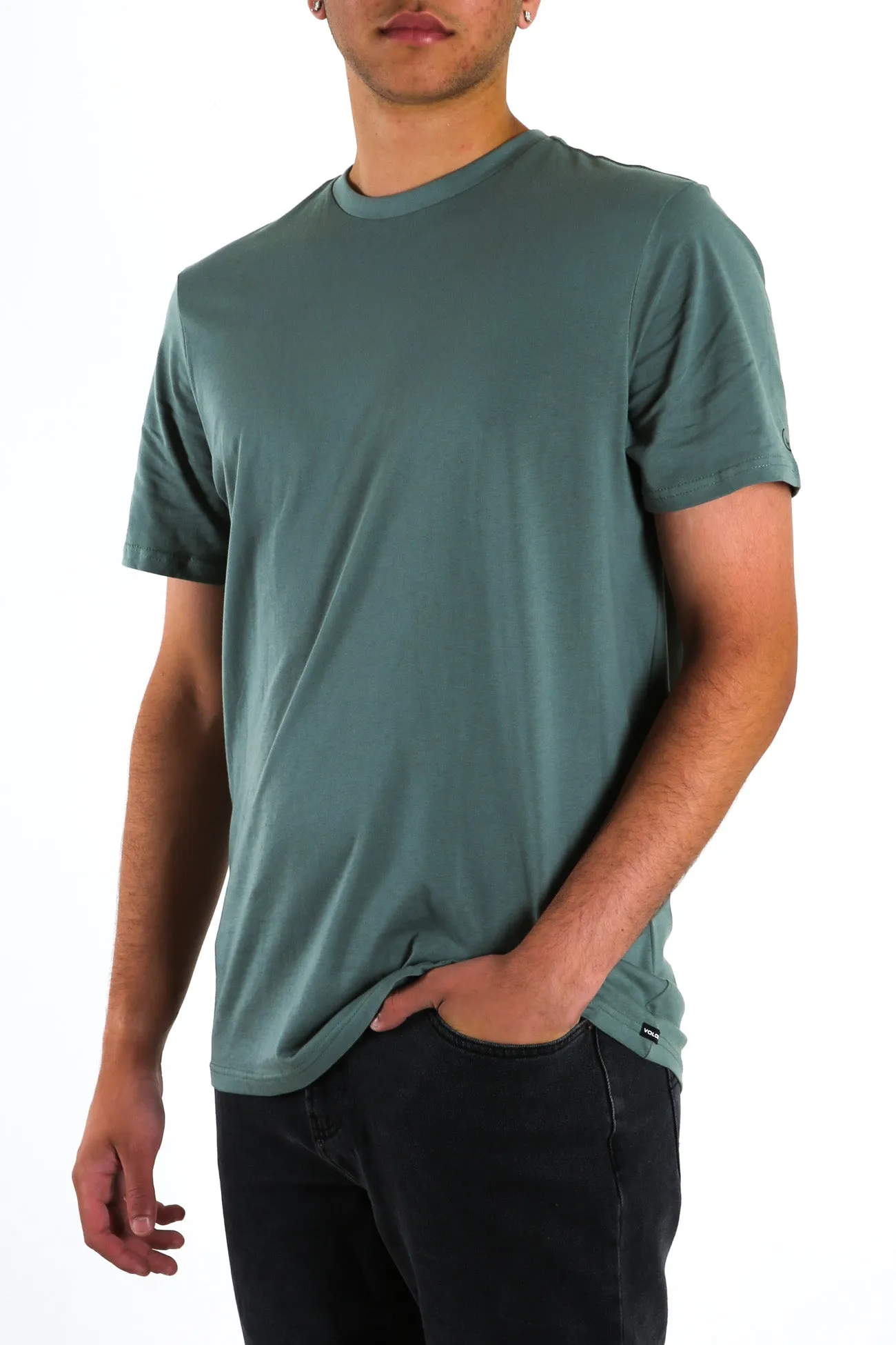 Solid Short Sleeve Tee Fir Green