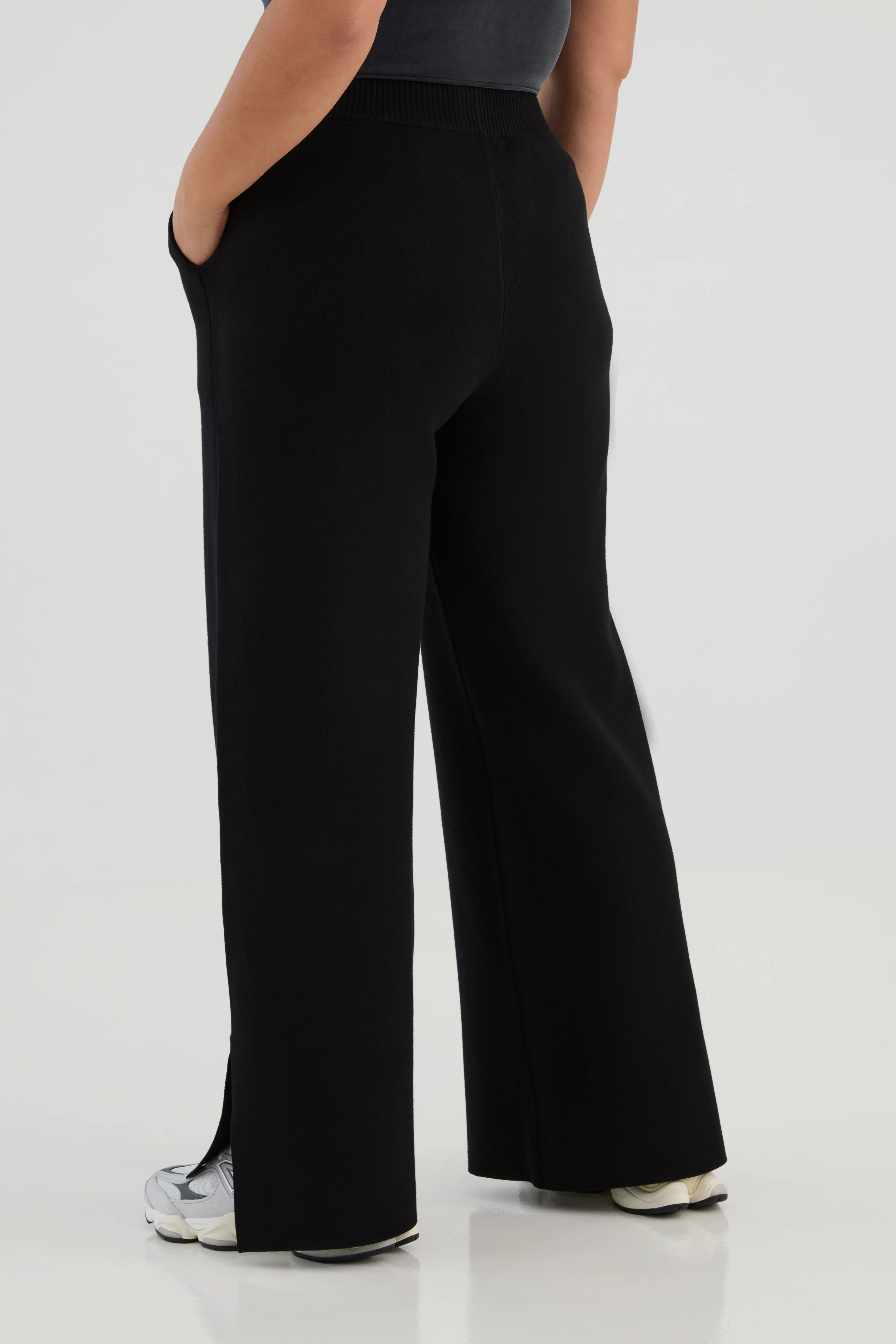 The Sweater Wide Leg Pant - Ink