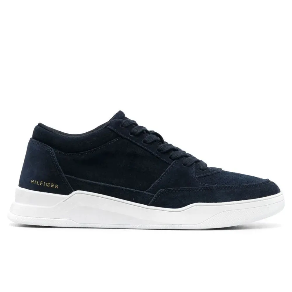 Tommy Hilfiger Elevated Mid Cup Suede Leather FM0FM04134- NAVY