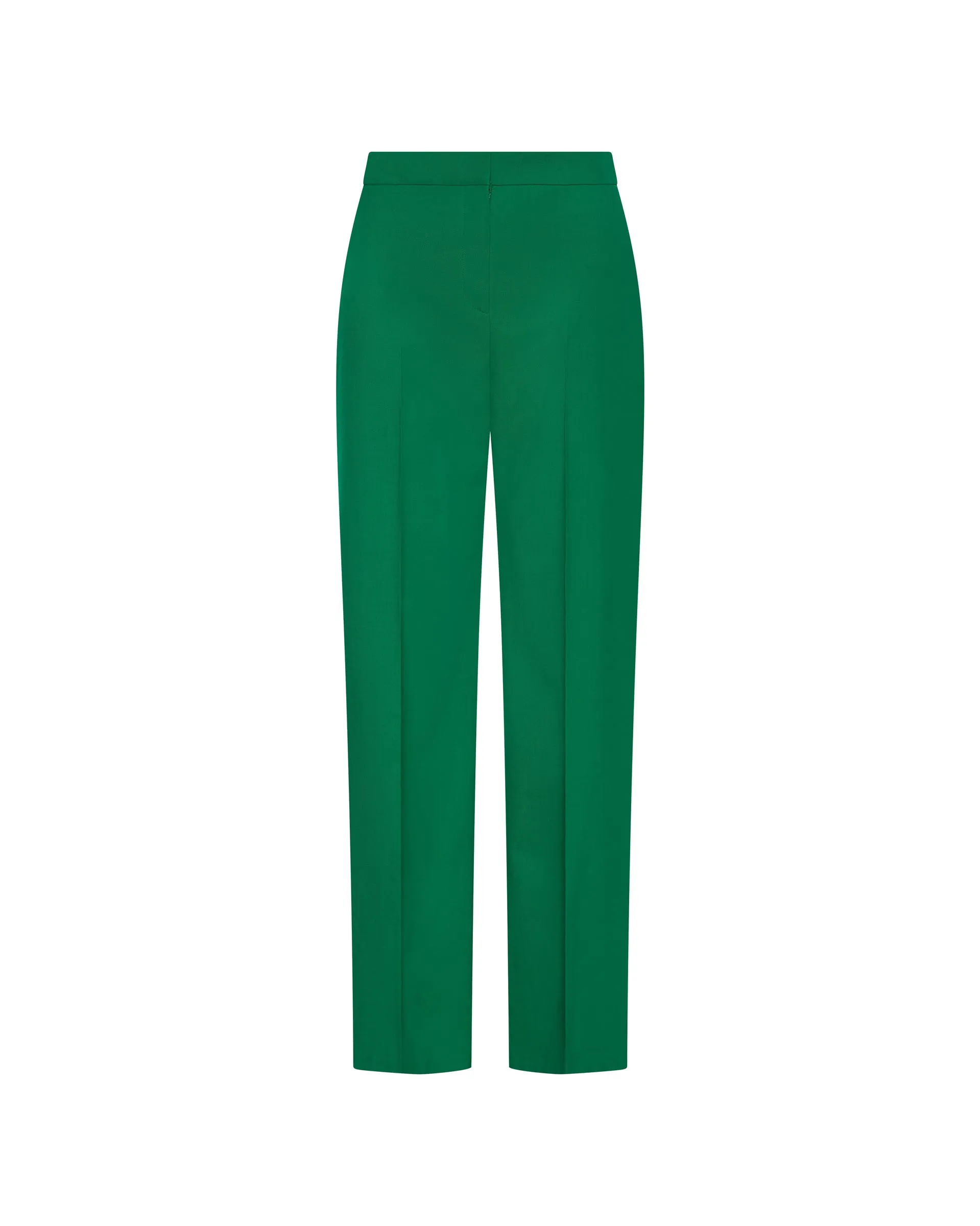 Wide Leg Trouser in Seasonless Wool  | Kelly Green