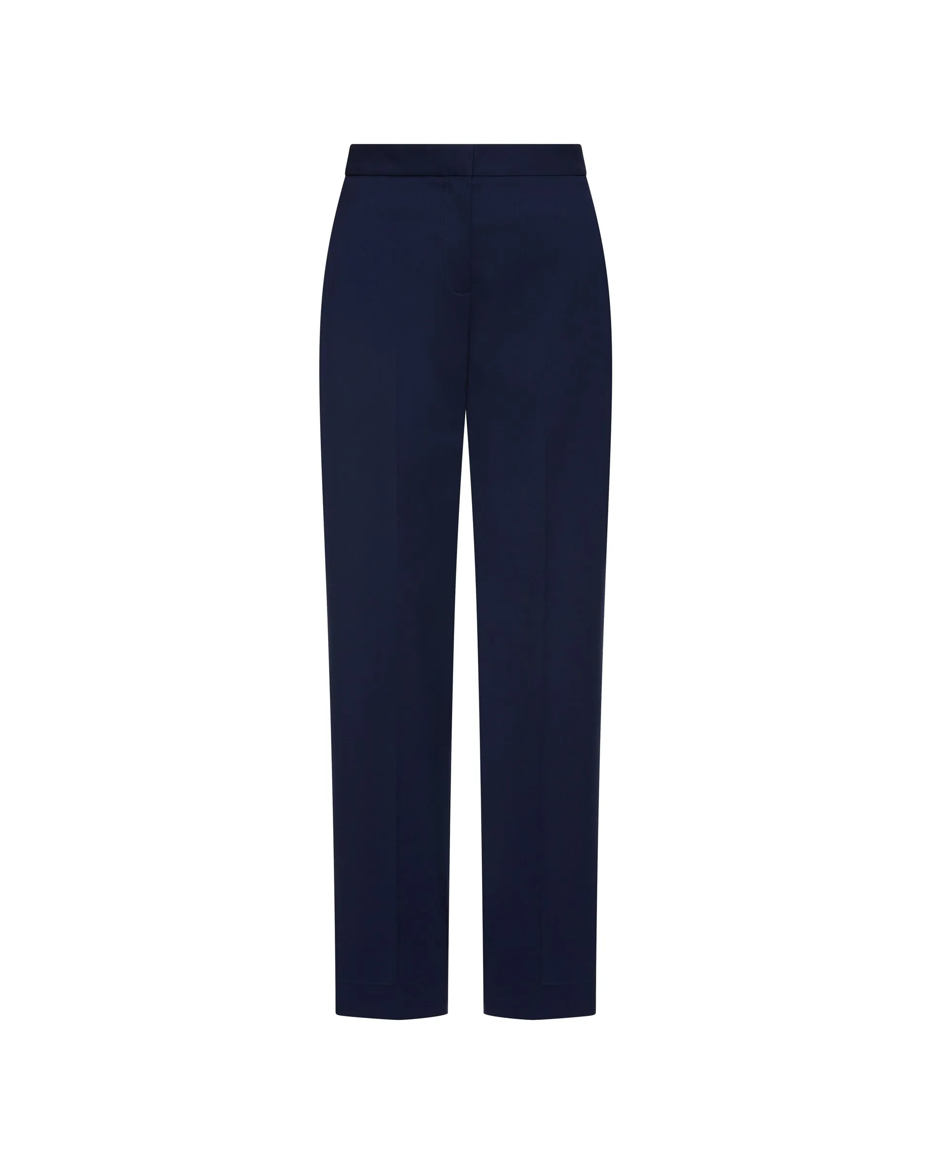 Wide Leg Trouser in Seasonless Wool | Navy