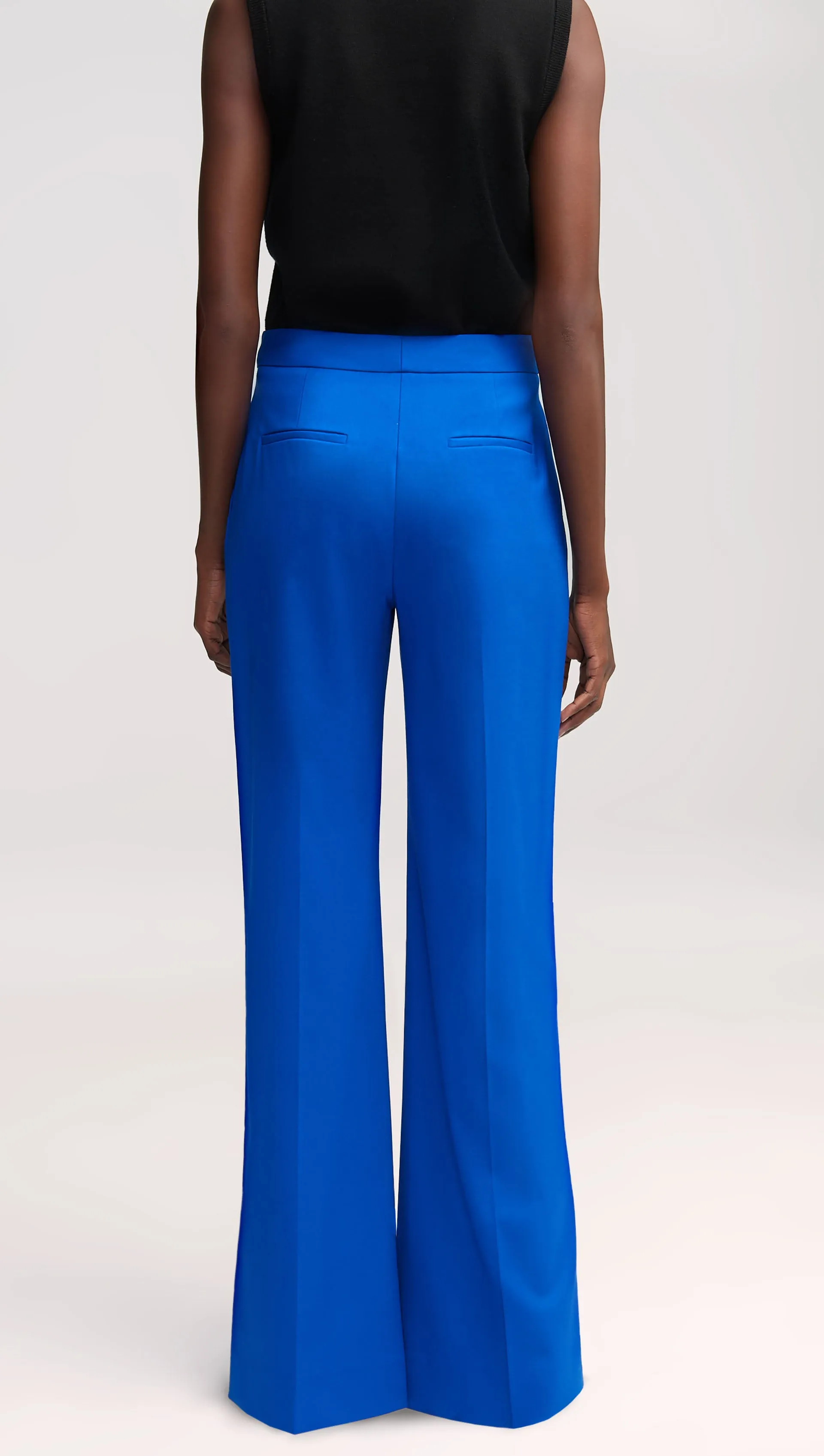 Wide Leg Trouser in Seasonless Wool | Royal Blue