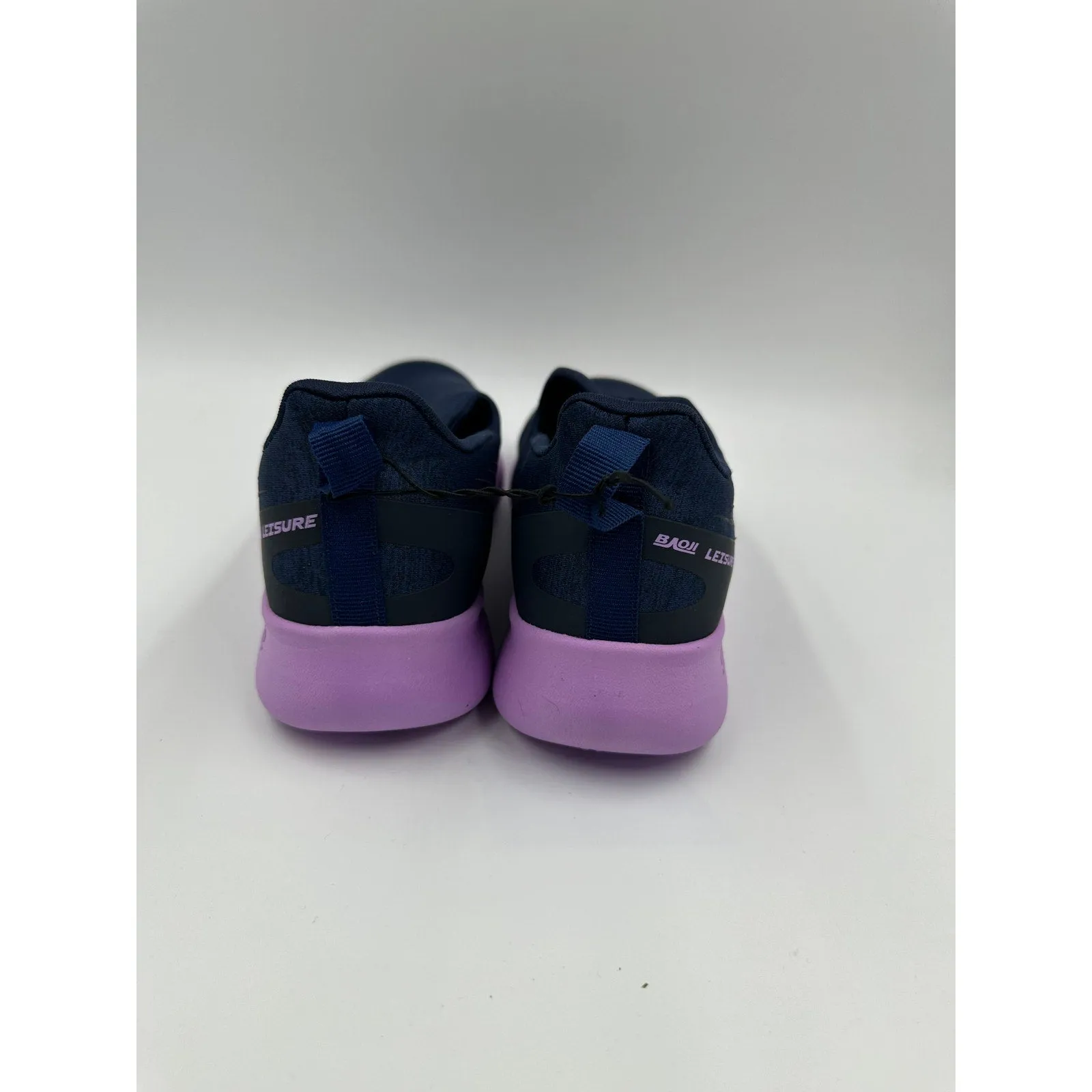 Women's Size 7.5 Navy and Purple Slip-on's with Thick Sole for All Day Comfort